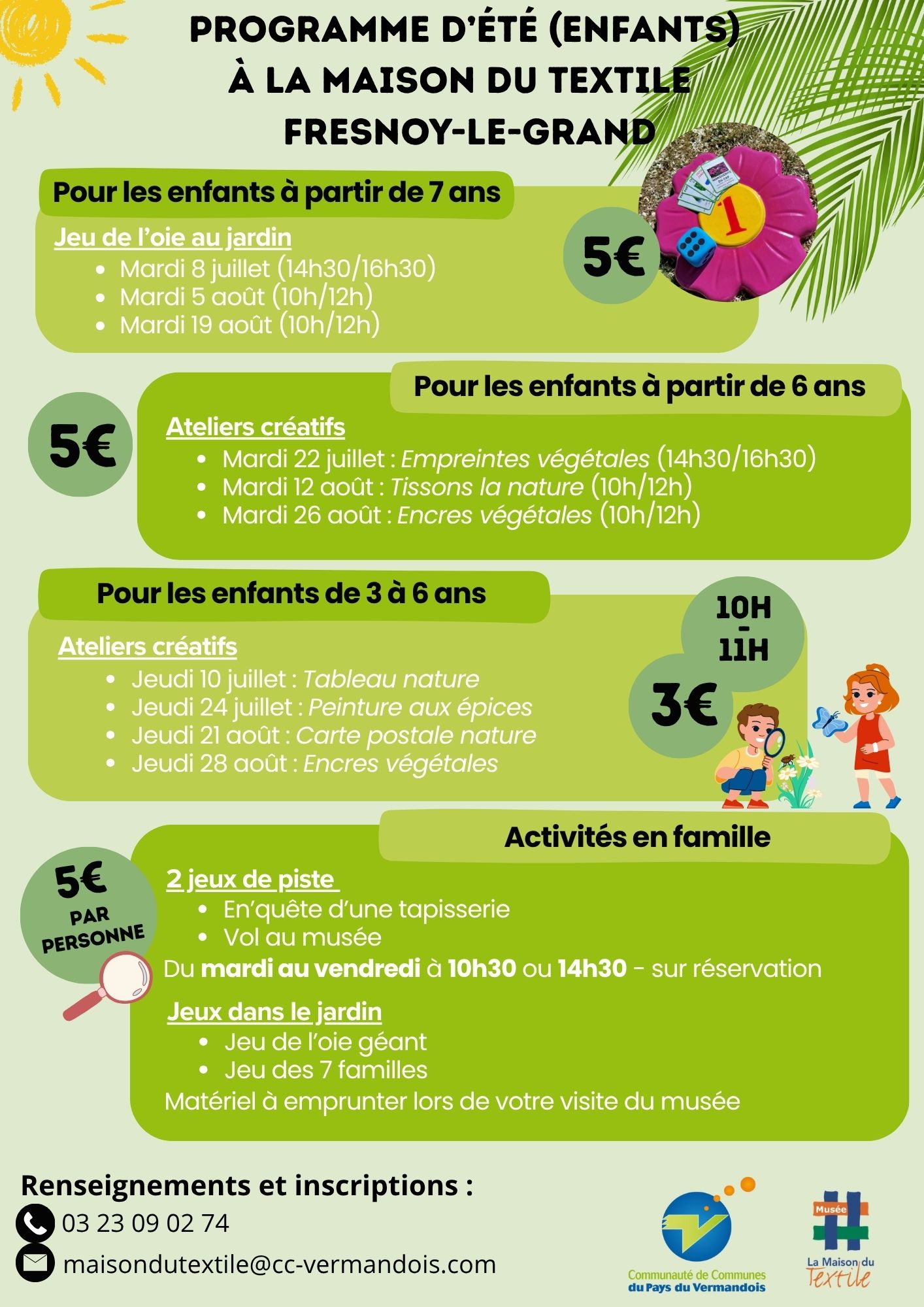 Programme d'été à La Maison du Textile
