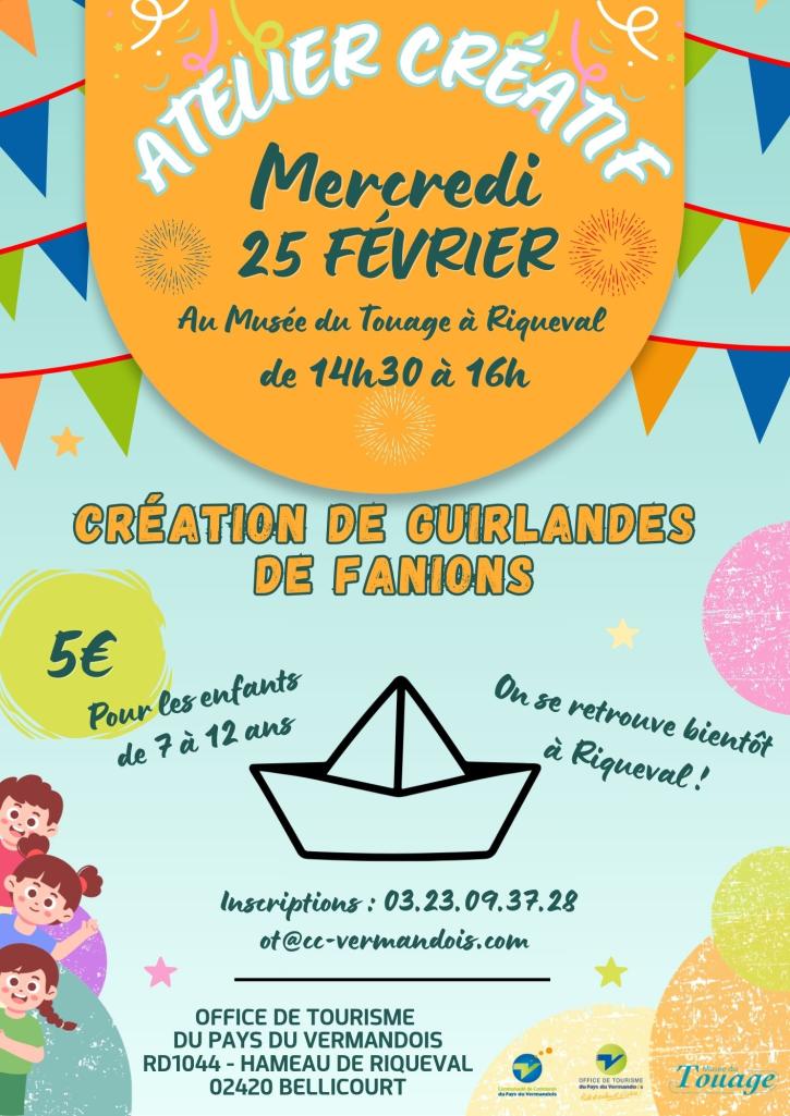 Visuel de l'atelier créatif enfant au Musée du Touage le 25 février 2026